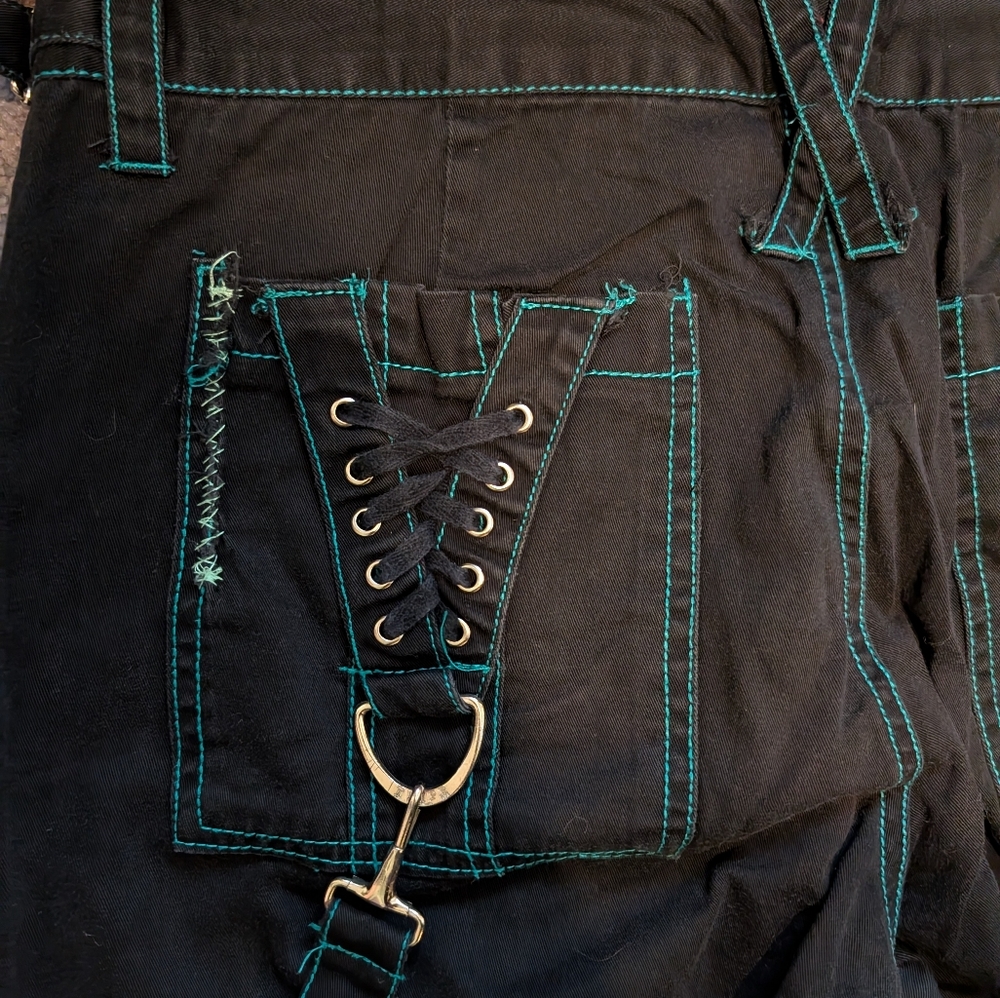 Tripp NYC Black Pants with Teal Stitching - Picture 4 of 8
